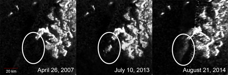 Illustration for article titled Titan's Enigmatic "Magic Island" Continues To Baffle Scientists